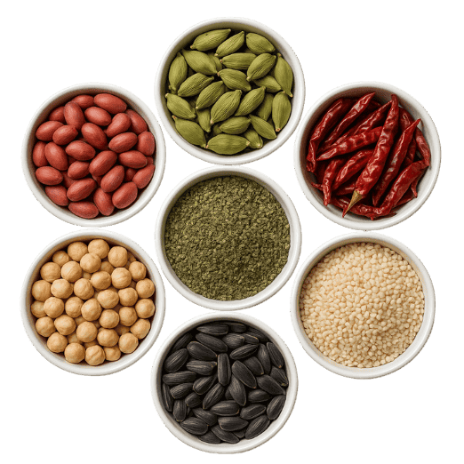 Assortment of Akshar Exports agricultural products